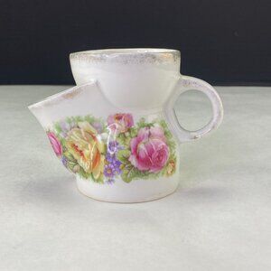Vintage Shaving Scuttle Cup Mug Floral Design
